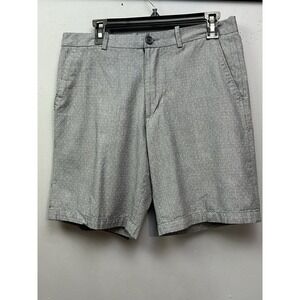 Perry Ellis Mens Gray Micro Dot Cotton Flat Front Shorts Size 32‎ 10580